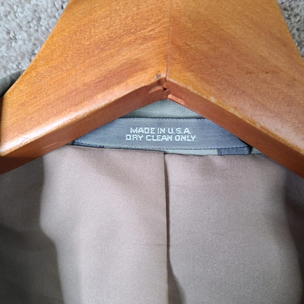 Vintage Haggar Suit Mens 42R Beige 2 Piece Cotton Blend Blazer Pants‎ 35x25